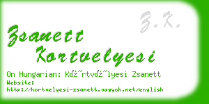 zsanett kortvelyesi business card